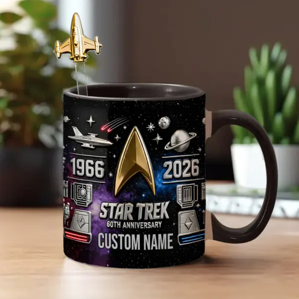 Alternative view of Personalized 60th Anniversary Star Trek Mug
