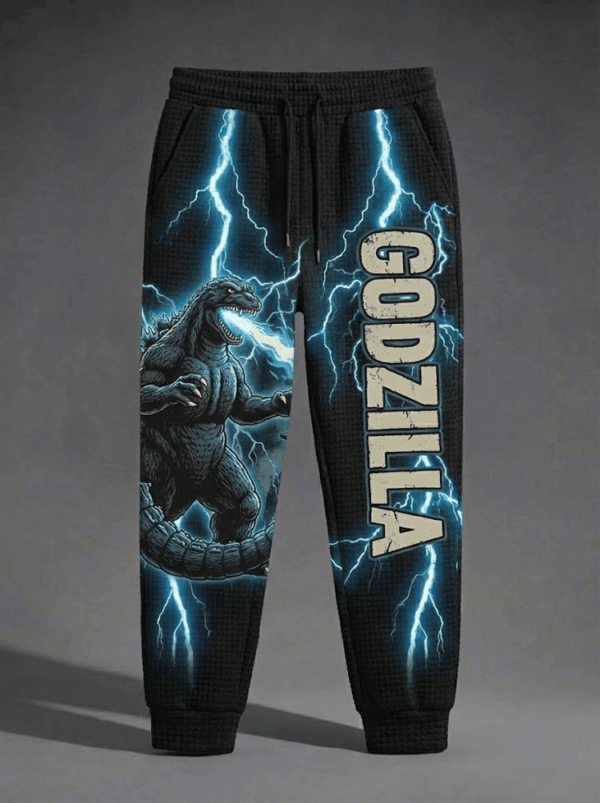 Alternative view of Godzilla King Of Monsters Waffle Hoodie -THK122133