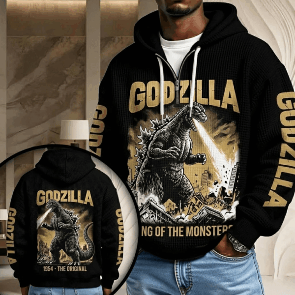 Godzilla King Of Monsters Waffle Hoodie -THK122130