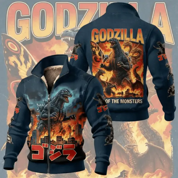 Godzilla Thick Knit Fleece Jacket - THK123395
