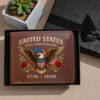 Personalized America 250th Anniversary Leather Wallet-THK122357