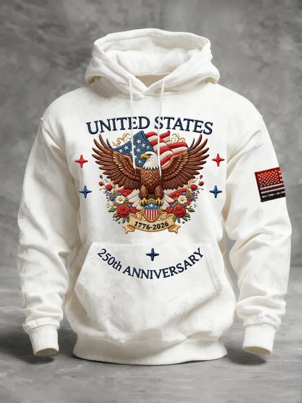 Vintage American 250th Anniversary Flag 3D Hoodie - THK122320 - Image 6