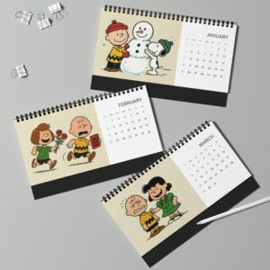 Alternative view of Peanuts Charlie Brown 2026 Desktop Calendar