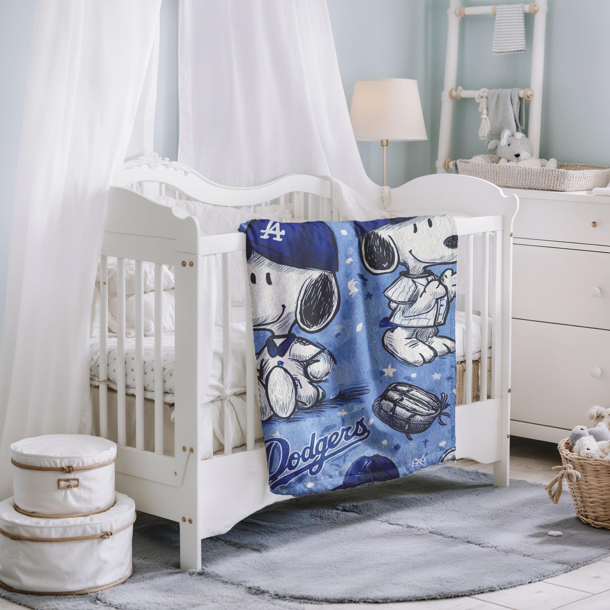 Snoopy Dodgers Fan Quilt Bedding Set - Image 5