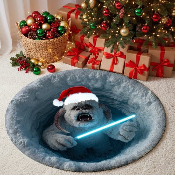 Alternative view of Wampa Cave Round Rug