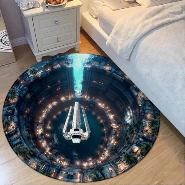 Alternative view of Scarif Hangar Bay Round Rug