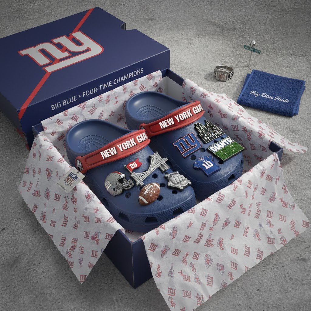 NEW YORK GIANTS PREMIUM Crocs Clogs Shoes