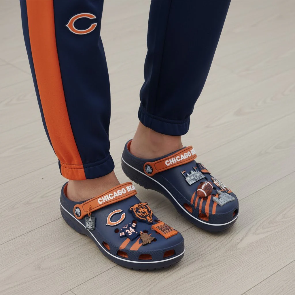 CHICAGO BEARS PREMIUM Crocs Clogs Shoes - Image 2