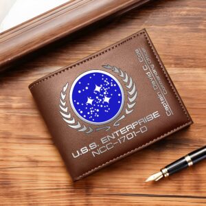 Alternative view of Personalized Star Trek U.S.S. Enterprise NCC-1701-D Leather Wallet