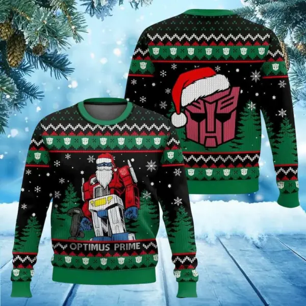 Christmas Optimus Prime Transformers Ugly Sweater