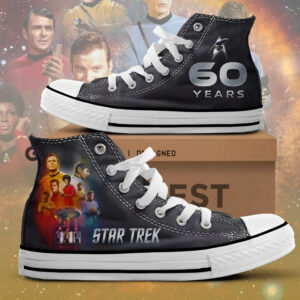 Star Trek High Top Canvas Shoes 01-High Top Canvas Shoes White