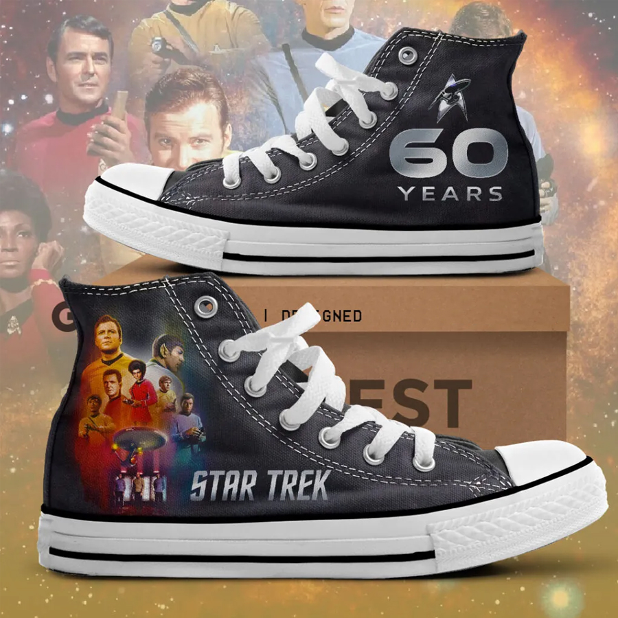 Star Trek High Top Canvas Shoes 01-High Top Canvas Shoes White