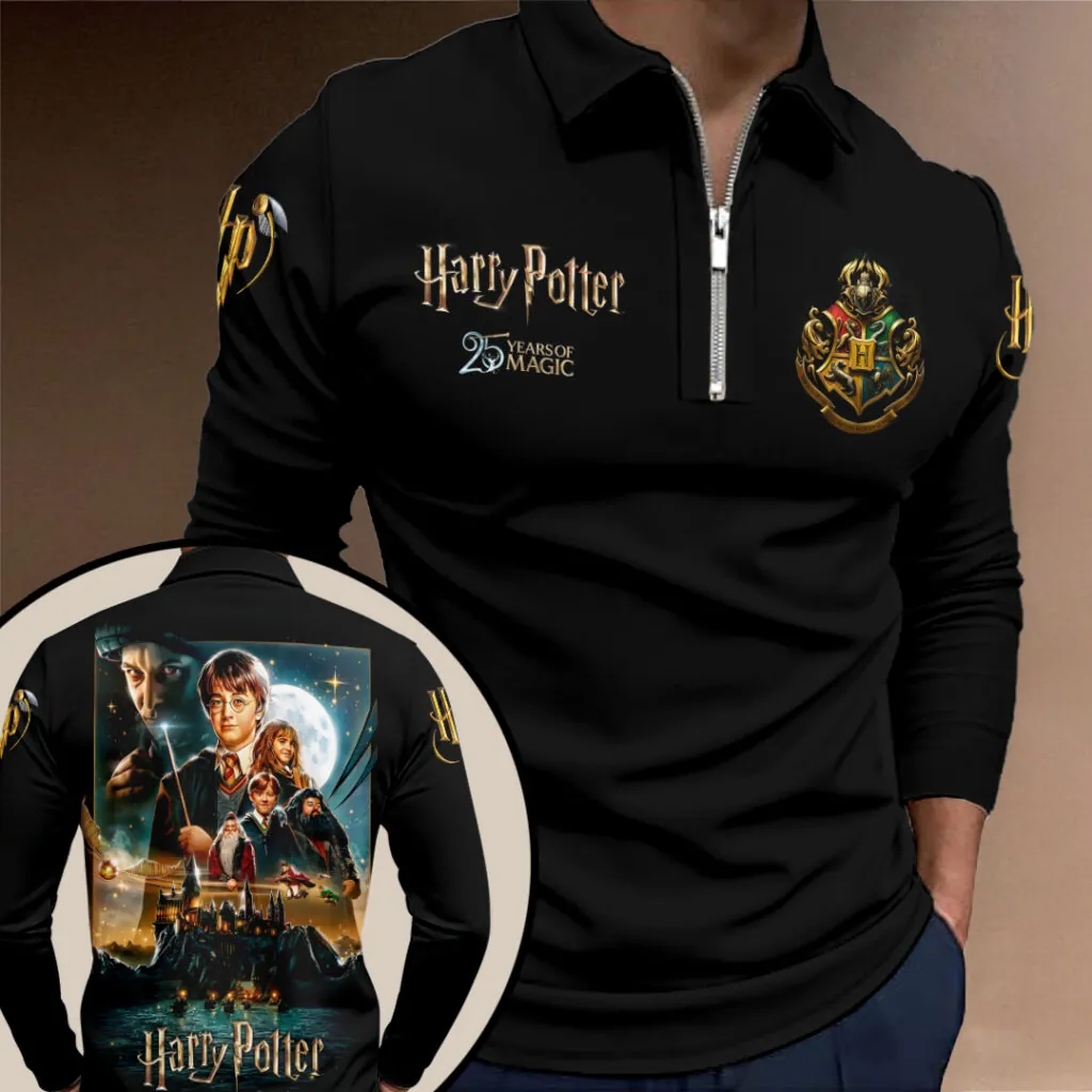 Harry Potter 25th Anniversary 2026 Zip Polo Shirt -THK120957