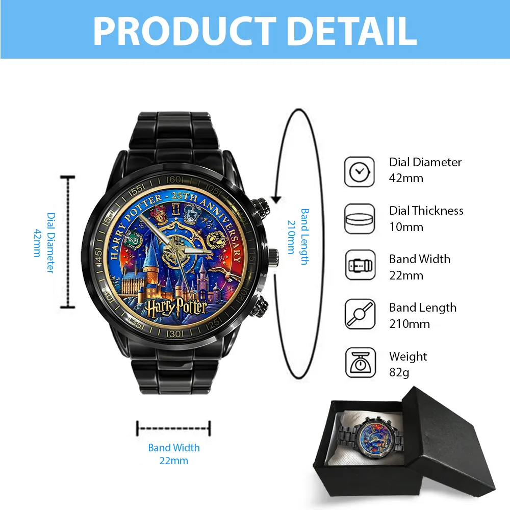 Harry Potter 25th Anniversary Black Stainless Steel Watch - Image 4