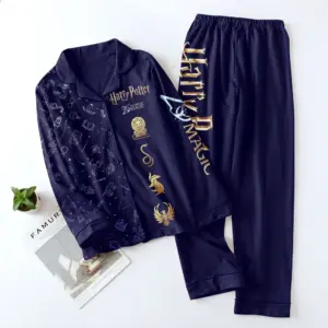 Alternative view of Harry Potter 25th Anniversary 2026 Satin Pajama Set with Piping -THK120890