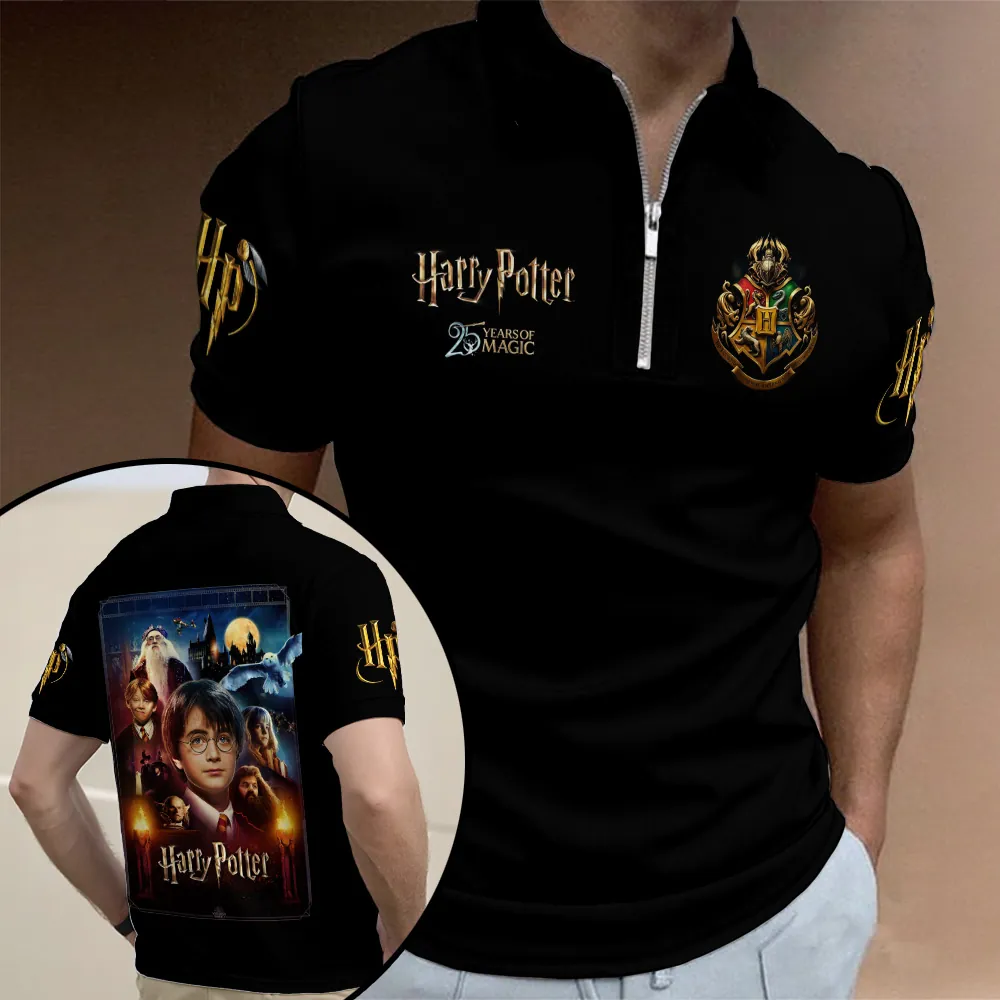 Harry Potter 25th Anniversary 2026 Zip Polo Shirt