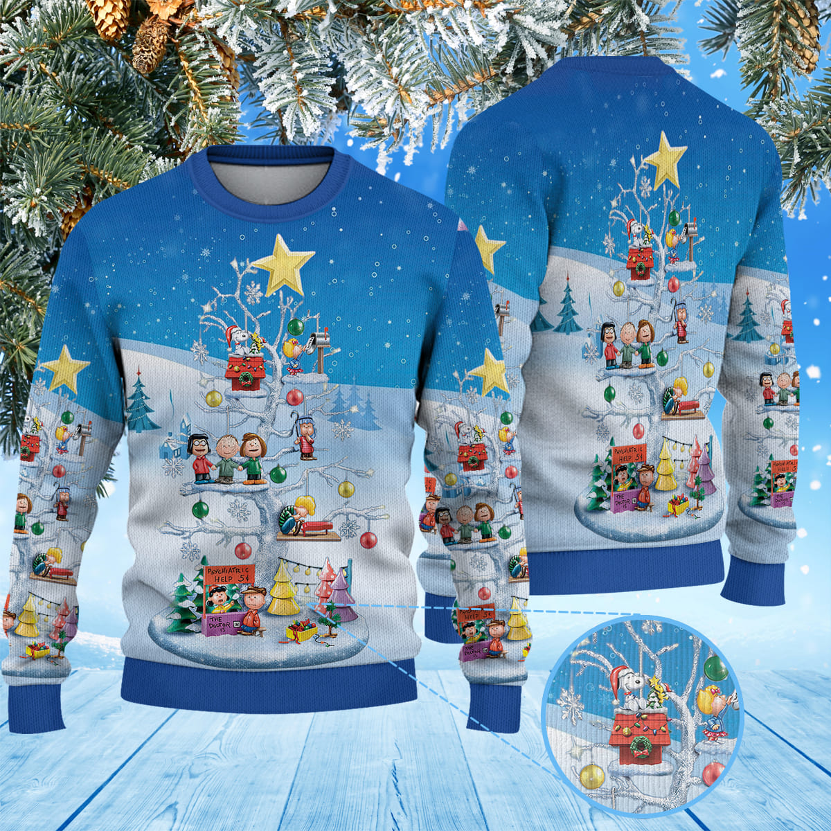 The Peanuts Snoopy Christmas Knitted Sweater