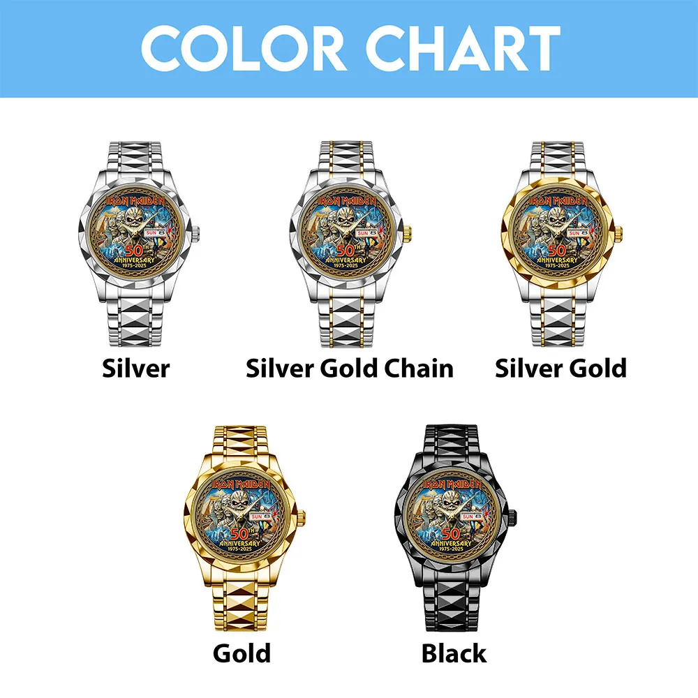 Iron Maiden 50th Anniversary Alloy Luxury Quartz Watch - Image 4