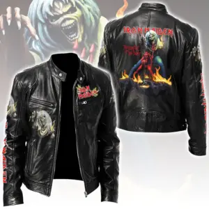 Iron Maiden Motorcycle Leather Jacket-THK121098