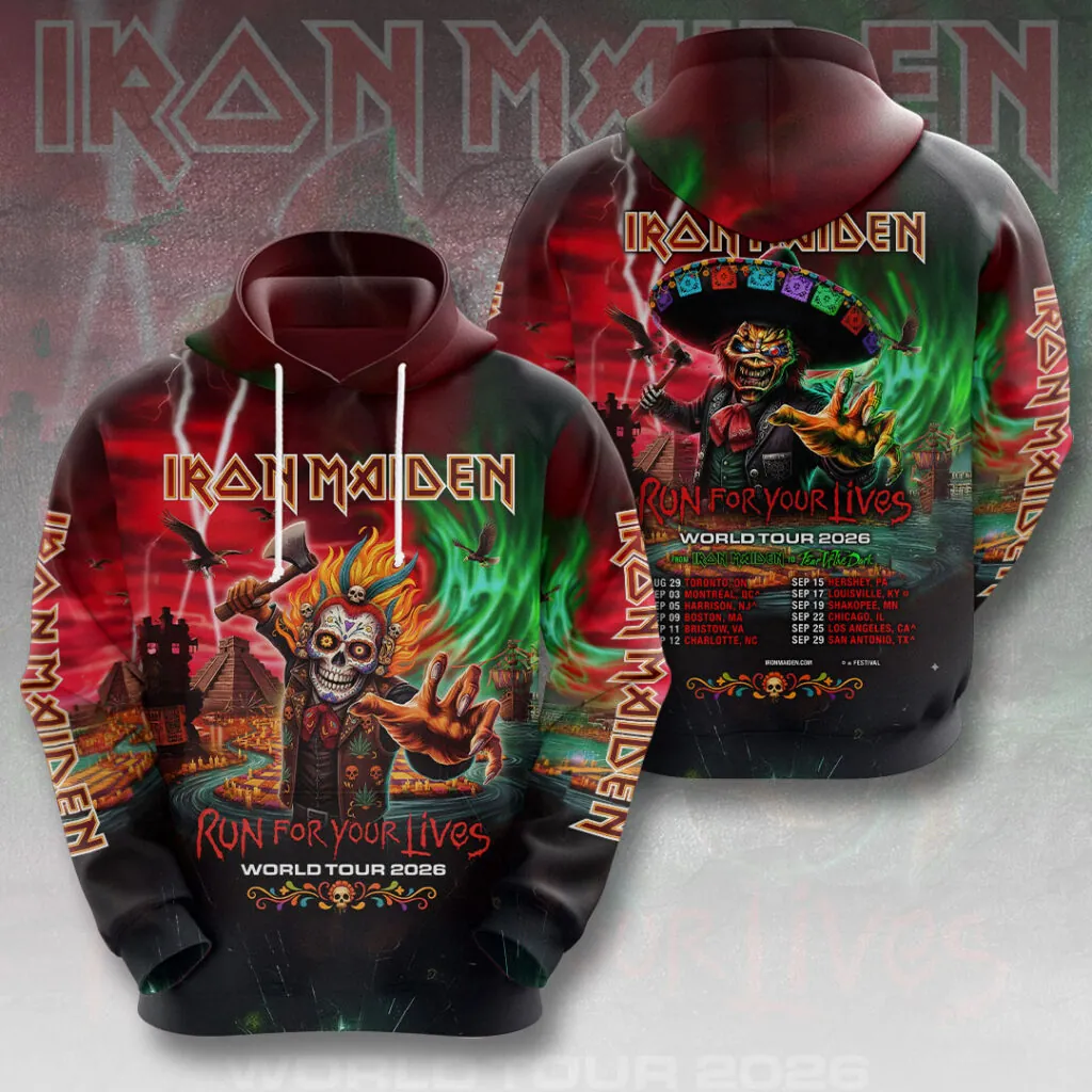 Iron Maiden World Tour 2026 3D Apparel