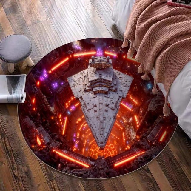Mustafar Hangar Bay Round Rug - Image 2