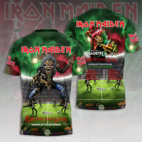 Alternative view of Iron Maiden World Tour 2026 3D Apparel-THK118286
