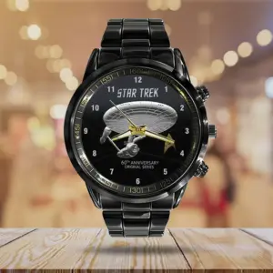 Alternative view of Star Trek Black Stainless Steel Watch