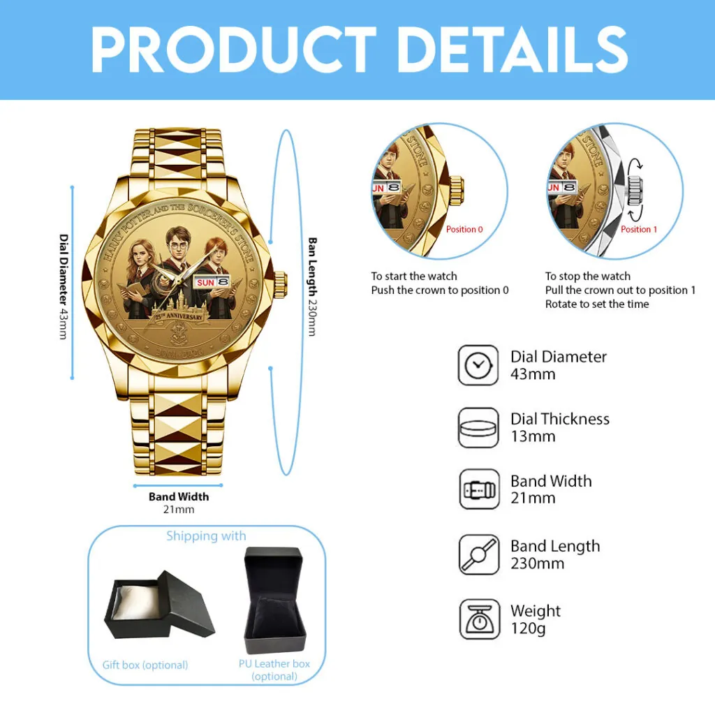 Harry Potter 25th Anniversary Alloy Luxury Quartz Watch -THK120444 - Image 5