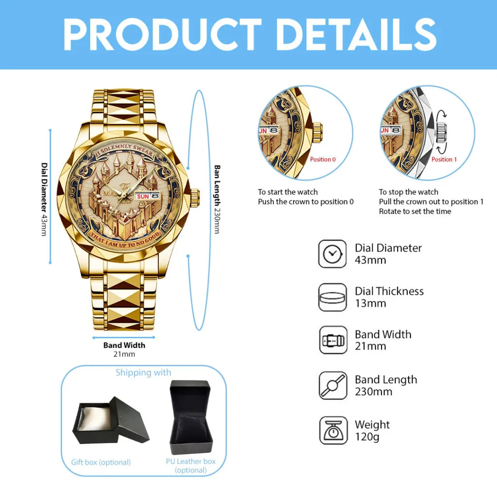 Harry Potter Alloy Luxury Quartz Watch -THK121425 - Image 5