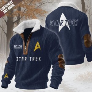 Personalized Star Trek Fleece Collar Sweater