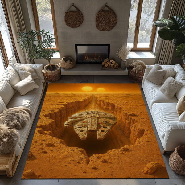 Binary Sunset Rectangle Rug