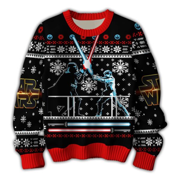 Alternative view of Darth Vader And Luke Skywalker Ugly Sweater