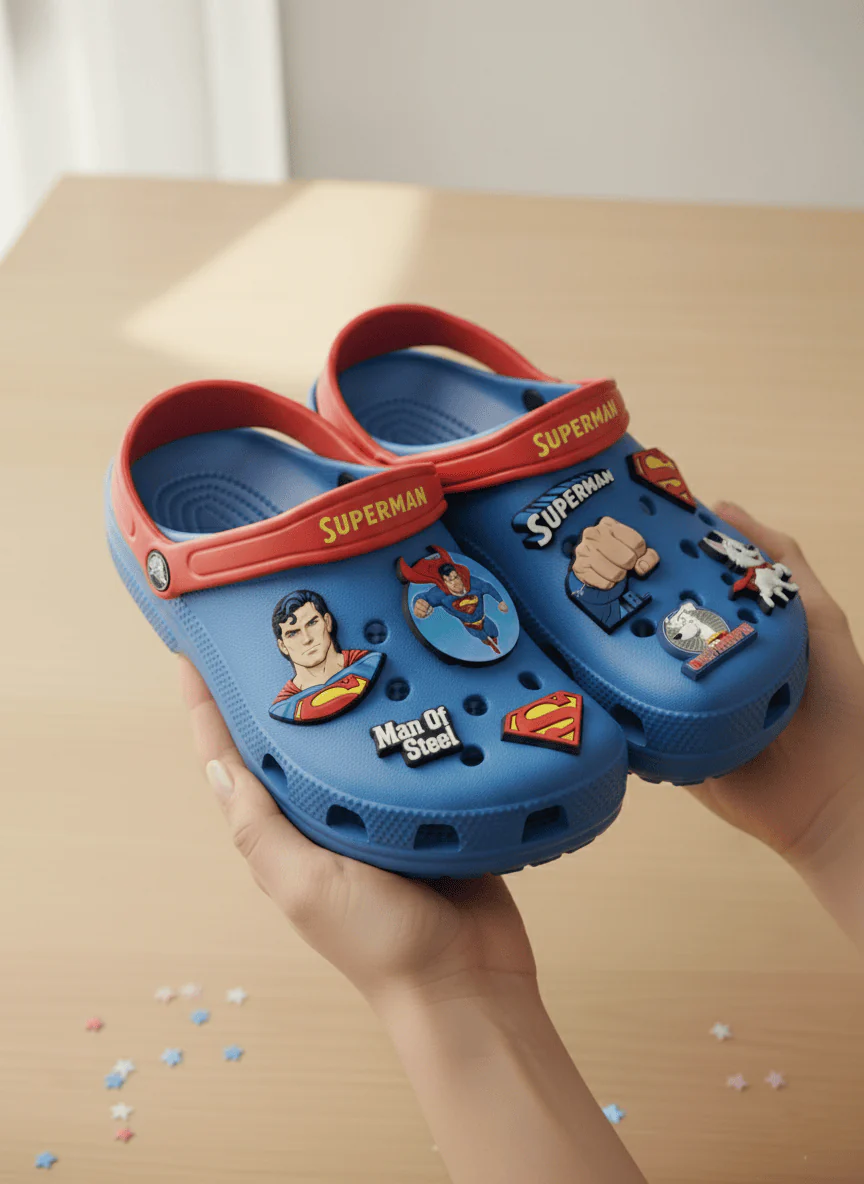 SUPPER MAN PREMIUM Crocs Clogs Shoes - Image 3