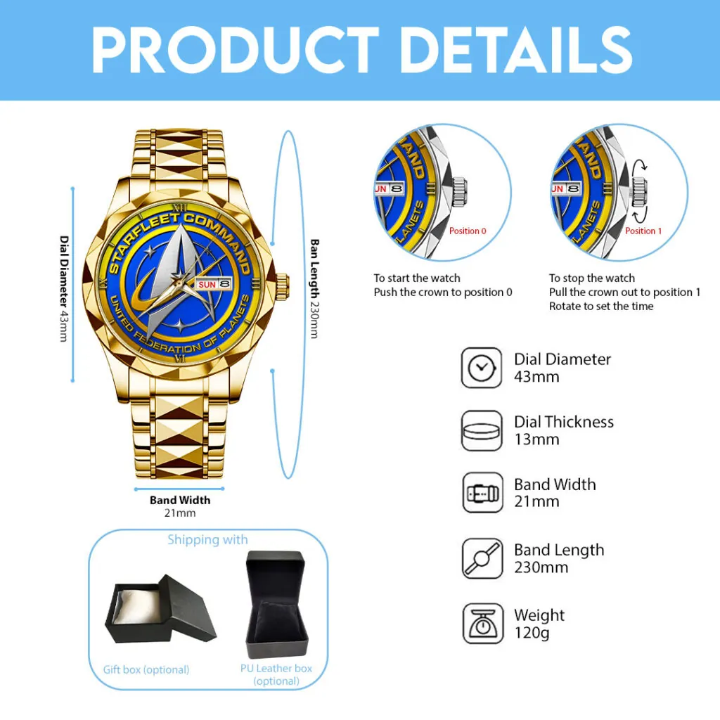 Star Trek Alloy Luxury Quartz Watch -THK119113 - Image 4