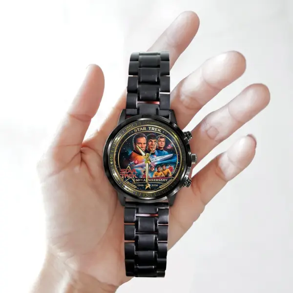 Alternative view of Star Trek 60th Anniversary Black Stainless Steel Watch- THK121793