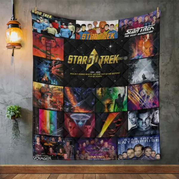 Alternative view of Star Trek 60th Anniversary Quilt Blanket -THK123291
