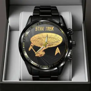 Alternative view of Star Trek Black Stainless Steel Watch -THK120827