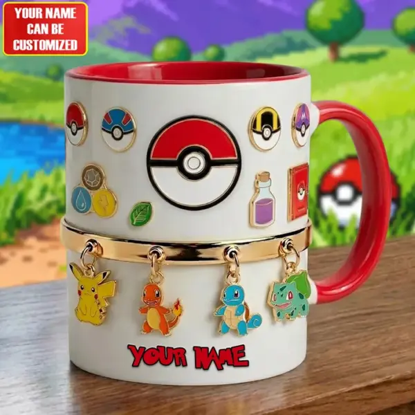 Pokemon Anniversary Mug - Personalized Monster Trainer Accent Mug