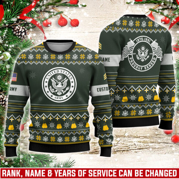 Military Christmas Knitted Ugly Sweater