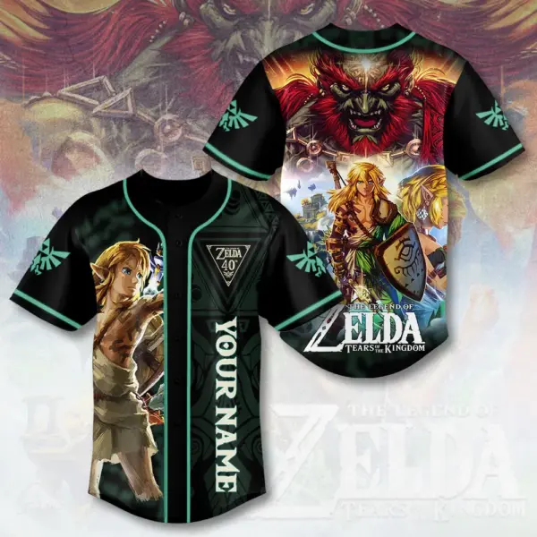 Personalized The Legend of Zelda 40th Anniversary Baseball Jersey