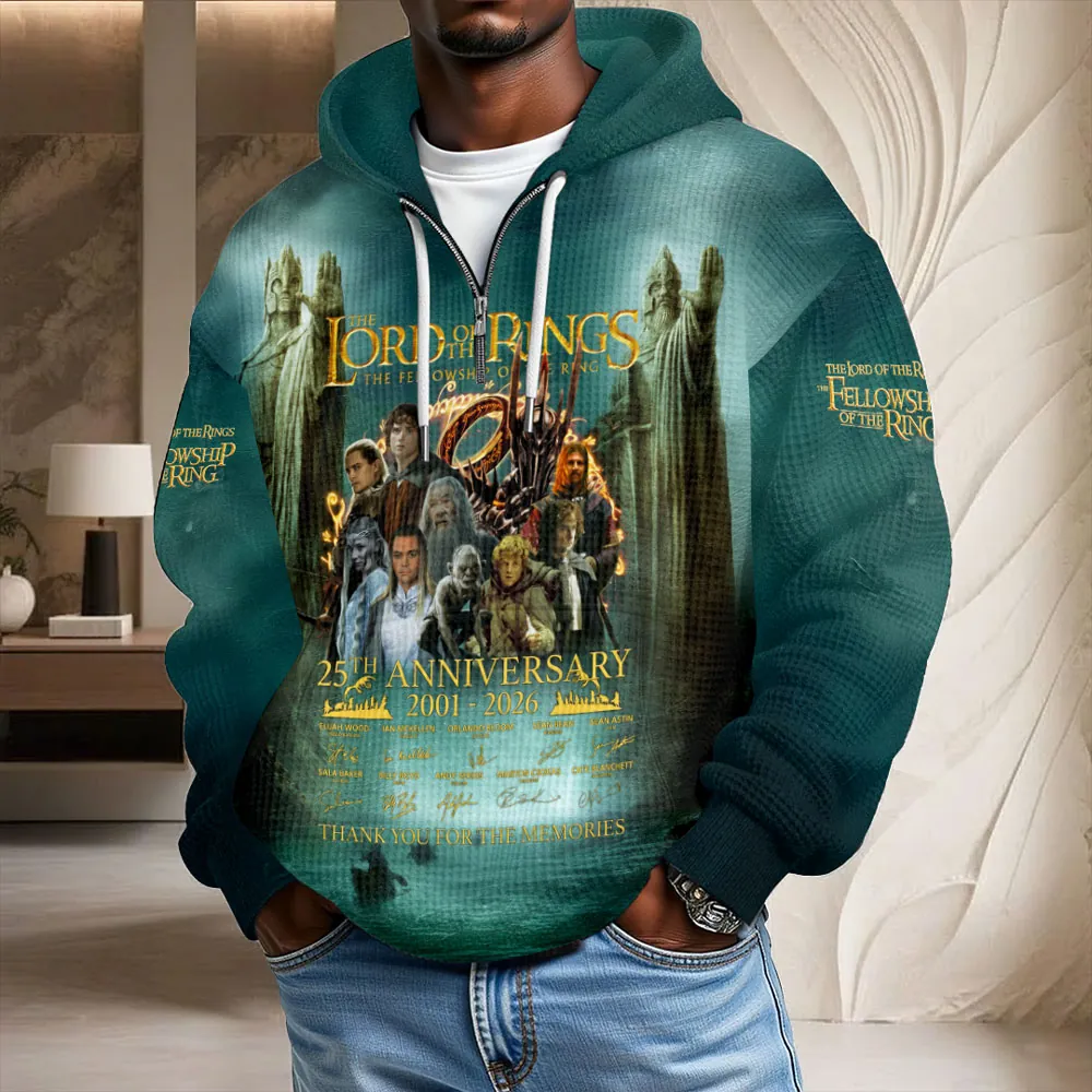 The Lord of the Rings 25th Anniversary 2026 Waffle Half Zip Hoodie - Image 2