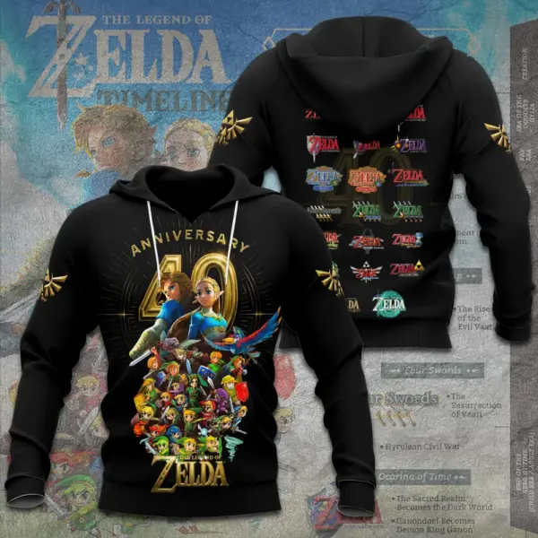 Alternative view of The Legend of Zelda 40th Anniversary 3D Apparel -THK122795