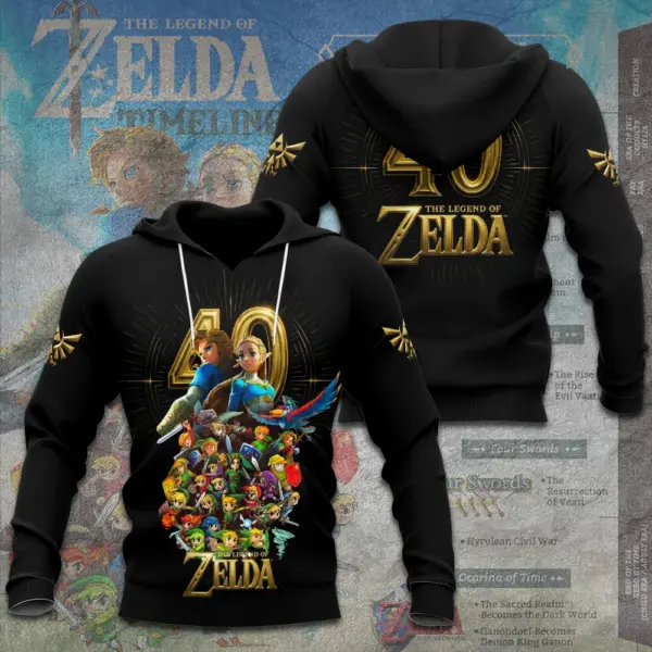 Alternative view of The Legend of Zelda 40th Anniversary 3D Apparel -THK122796