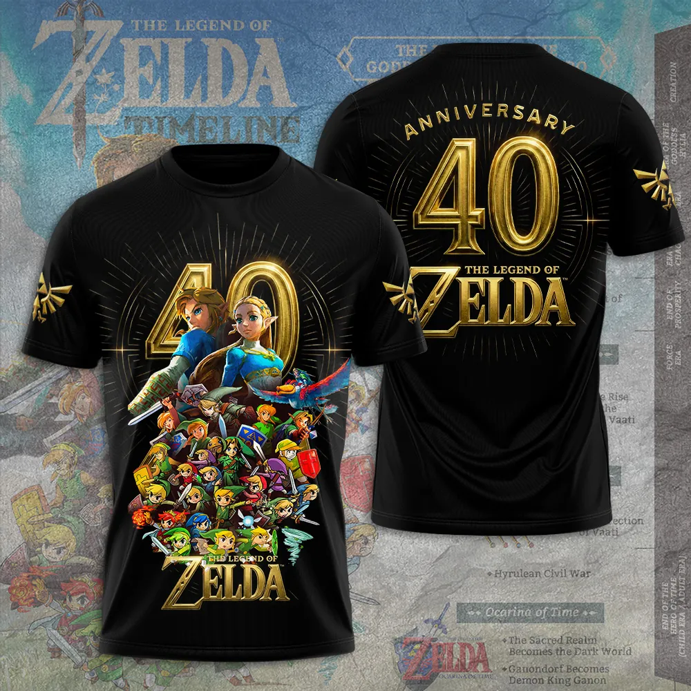 The Legend of Zelda 40th Anniversary 3D Apparel -THK122796
