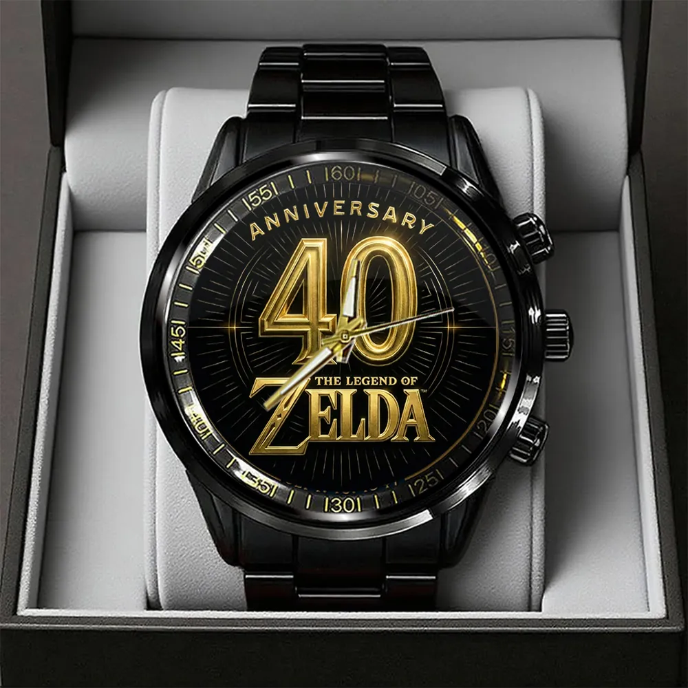 The Legend of Zelda 40th Anniversary Black Stainless Steel Watch-THK122768 - Image 2