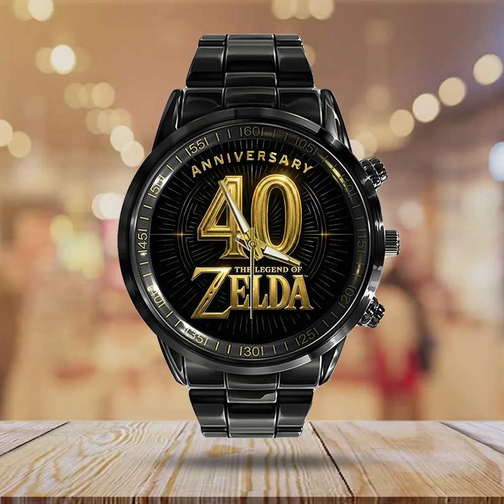 The Legend of Zelda 40th Anniversary Black Stainless Steel Watch-THK122768 - Image 3
