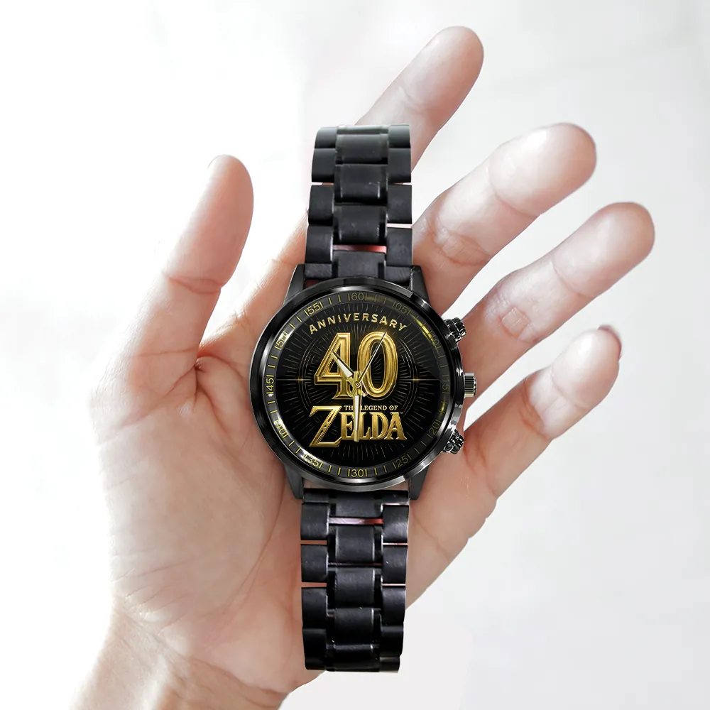 The Legend of Zelda 40th Anniversary Black Stainless Steel Watch-THK122768 - Image 4