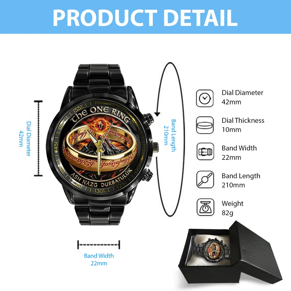 The Lord of the Rings Black Stainless Steel Watch -THK121321 - Image 5