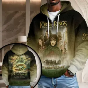The Lord of the Rings 25th Anniversary 2026 Waffle Half Zip Hoodie-THK120098