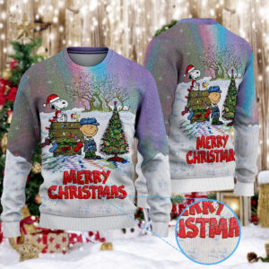 Snoopy Charlie Brown Christmas Knitted Sweater